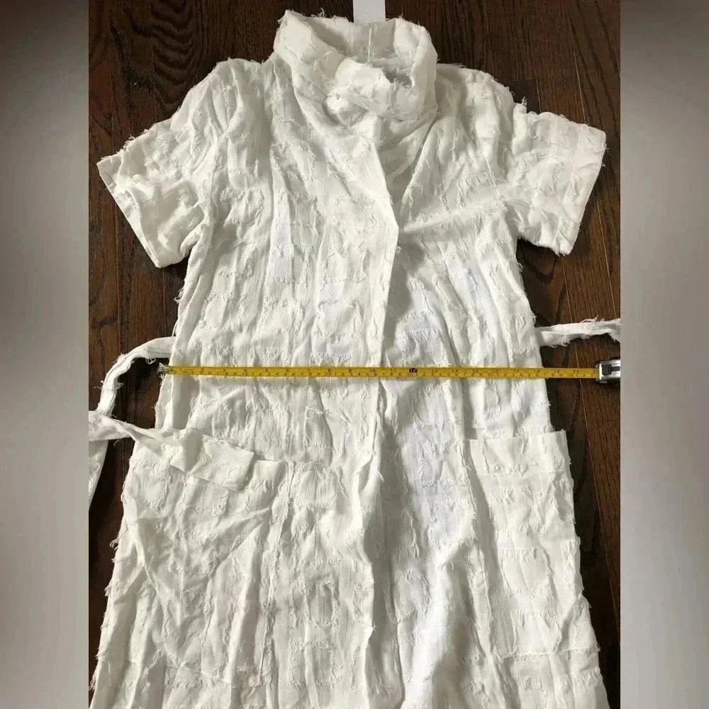 Corey Lynn Calter Women’s XS White Milly Cowl Neck Deep Pocket Midi Dress - NWT! - Picture 14 of 14